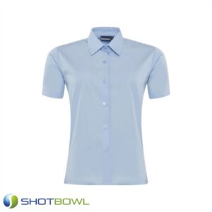 Girls Blue Short Sleeve Blouse Twin Pack