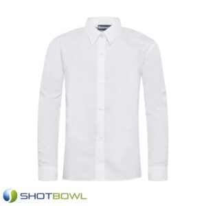 Girls White Long Sleeve Blouse Twinpack